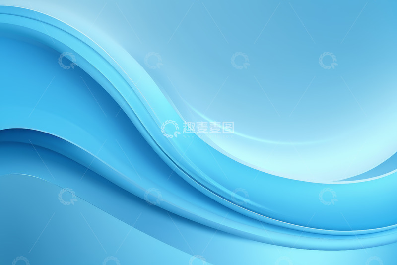 高清大图下载【趣麦麦图】蓝色抽象波浪背景素材