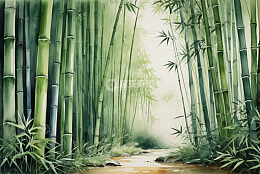 清幽竹林自然景观