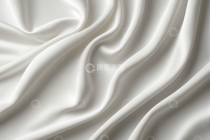 高清大图下载【趣麦麦图】白色丝绸布料纹理背景