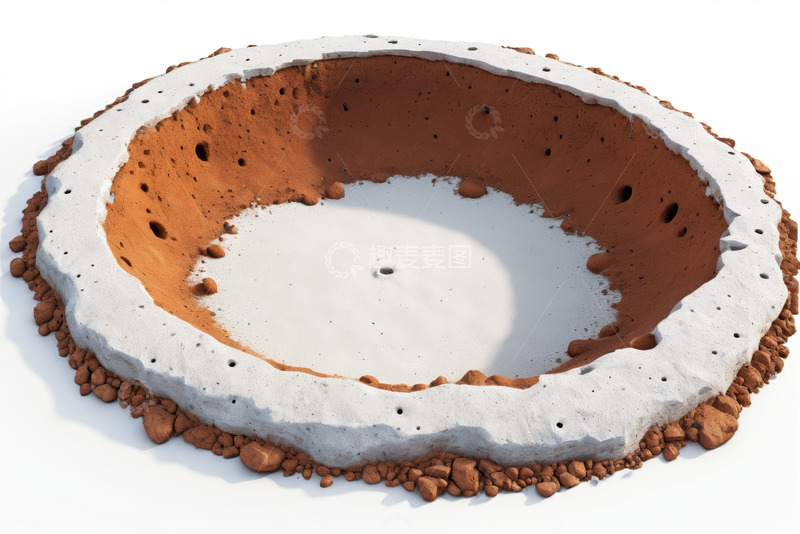 高清大图下载【趣麦麦图】圆形坑洞3D模型