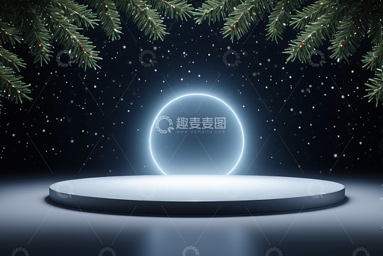 圣诞主题展示台背景素材