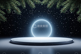 圣诞主题展示台背景素材