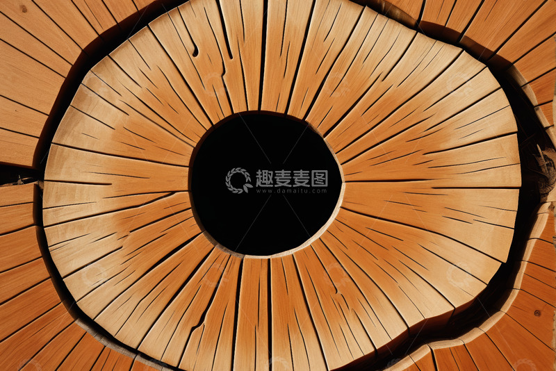高清大图下载【趣麦麦图】木质年轮纹理特写