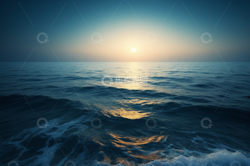 高清大图下载【趣麦麦图】-海面日出景色