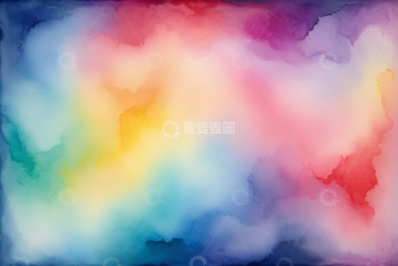 高清大图下载【趣麦麦图】多彩水彩艺术背景