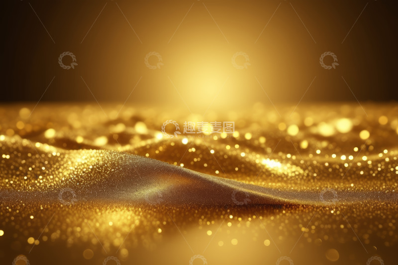 高清大图下载【趣麦麦图】金色粒子背景抽象画面
