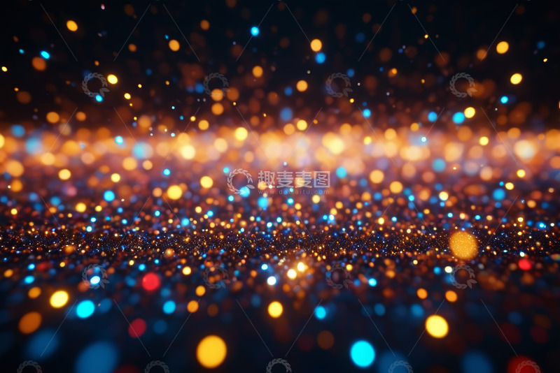 高清大图下载【趣麦麦图】发光粒子抽象背景