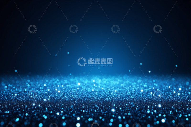 高清大图下载【趣麦麦图】蓝色发光粒子背景