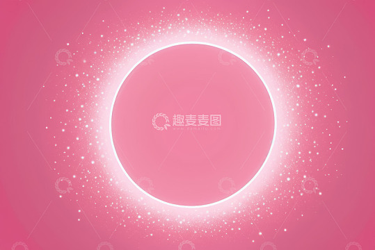 粉色背景发光圆形图案