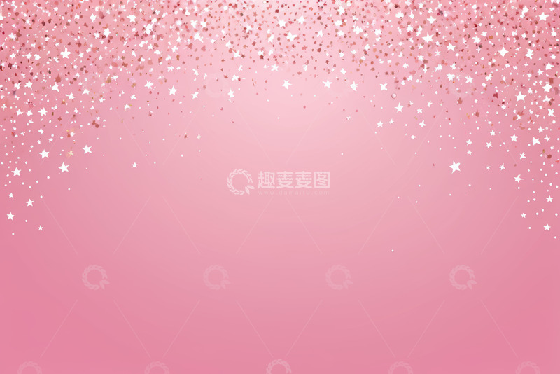高清大图下载【趣麦麦图】粉色背景闪烁星星