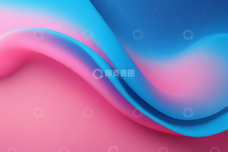 高清大图下载【趣麦麦图】蓝粉渐变抽象背景