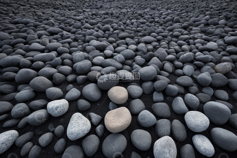 高清大图下载【趣麦麦图】黑色鹅卵石自然场景