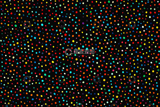 黑色背景彩色圆点图案素材