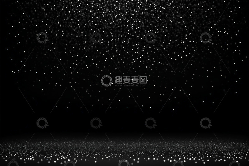 高清大图下载【趣麦麦图】黑色背景闪烁发光粒子效果