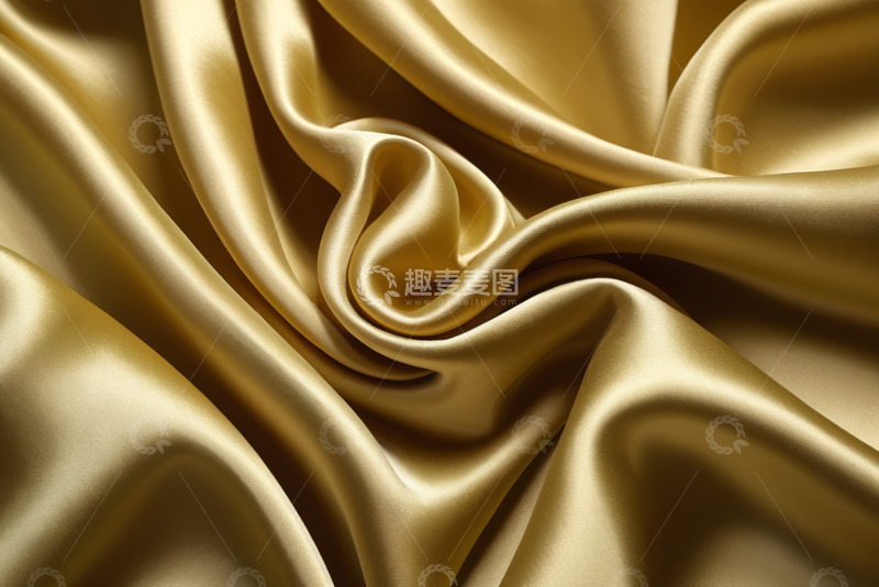 高清大图下载【趣麦麦图】金色丝绸织物纹理特写