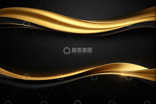 黑金配色抽象波浪背景