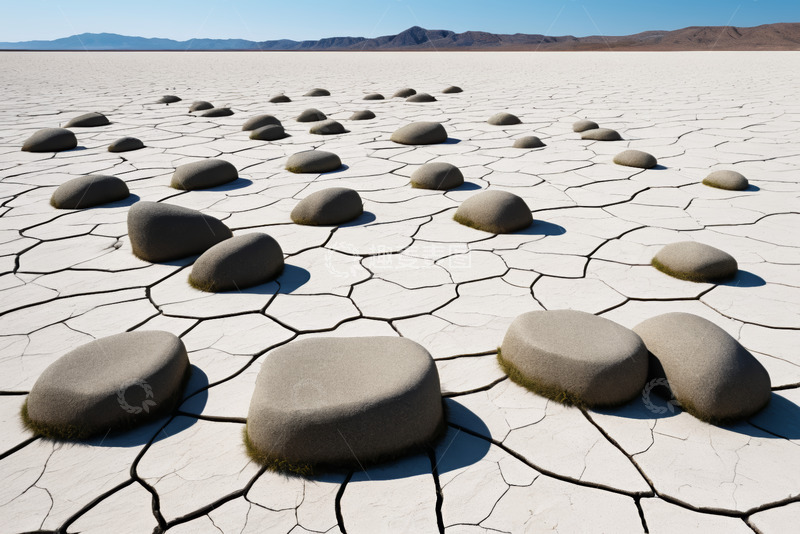 高清大图下载【趣麦麦图】干旱土地上的石块景观