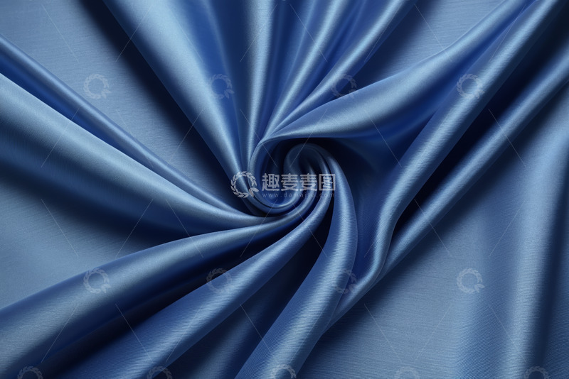 高清大图下载【趣麦麦图】蓝色丝绸布料特写