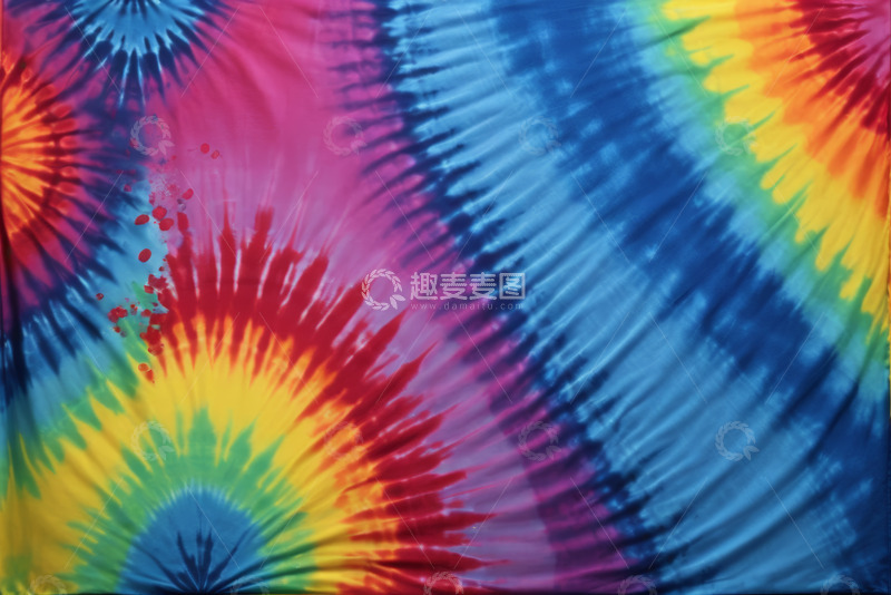 高清大图下载【趣麦麦图】多彩扎染布料纹理