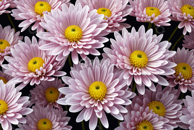 高清大图下载【趣麦麦图】粉色菊花花卉特写素材