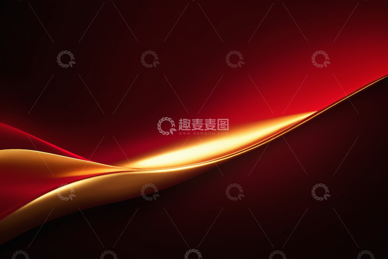高清大图下载【趣麦麦图】红色渐变波浪抽象背景