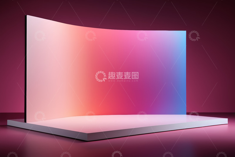 高清大图下载【趣麦麦图】渐变背景现代展示台