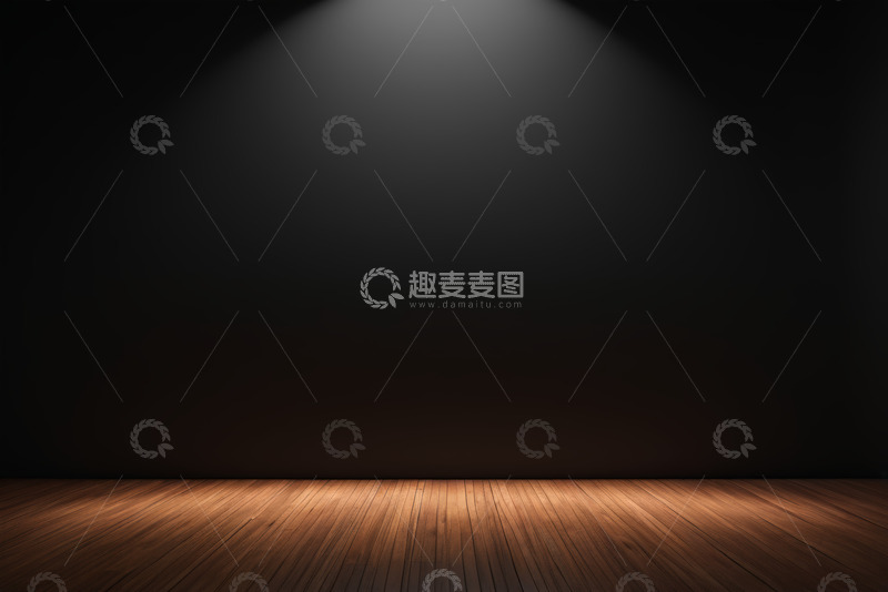 高清大图下载【趣麦麦图】黑色背景木质地板光影场景