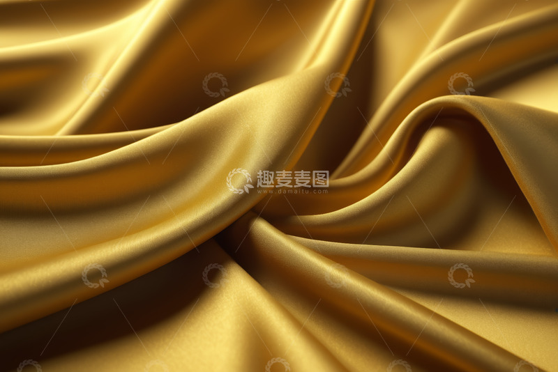 高清大图下载【趣麦麦图】金色丝绸布料纹理特写