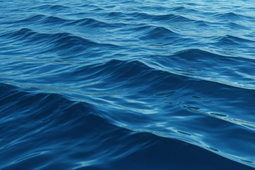 蓝色海洋水面波纹素材