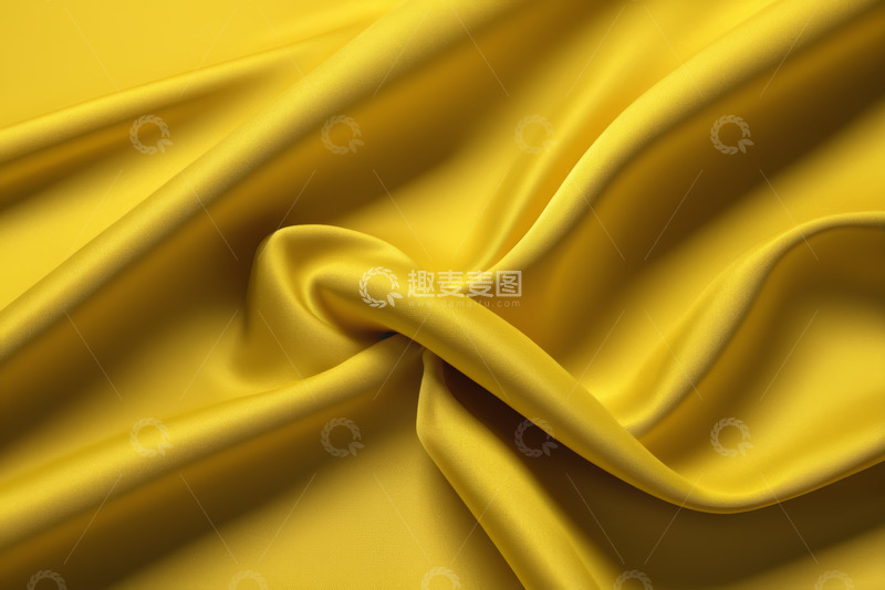高清大图下载【趣麦麦图】黄色丝绸布料纹理特写