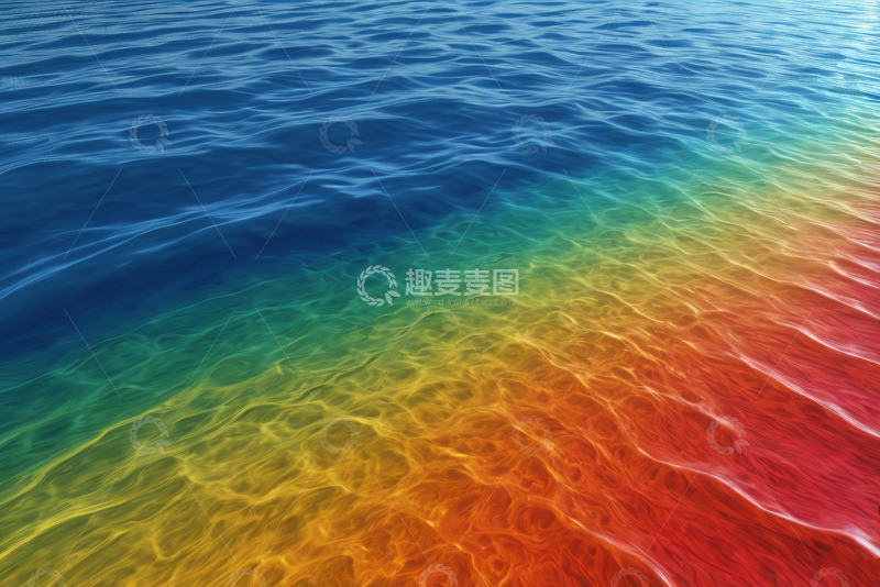 高清大图下载【趣麦麦图】彩色渐变水面景象