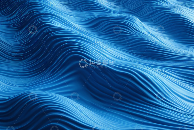 高清大图下载【趣麦麦图】蓝色抽象波浪背景