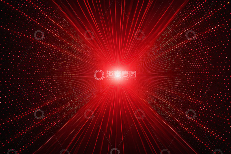 高清大图下载【趣麦麦图】红色光线背景科技感素材