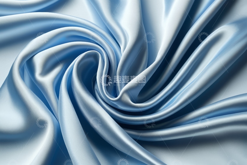 高清大图下载【趣麦麦图】蓝色丝绸织物特写