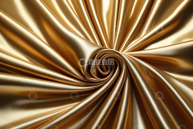 高清大图下载【趣麦麦图】金色丝绸纹理特写