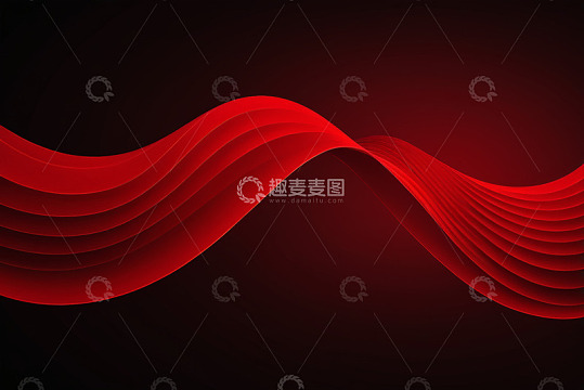 红色波浪动感背景素材