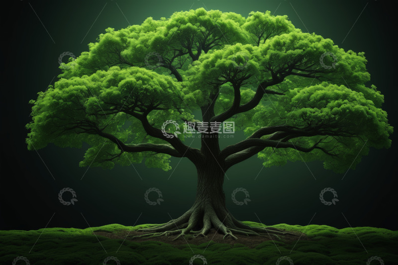 高清大图下载【趣麦麦图】繁茂绿树特写素材