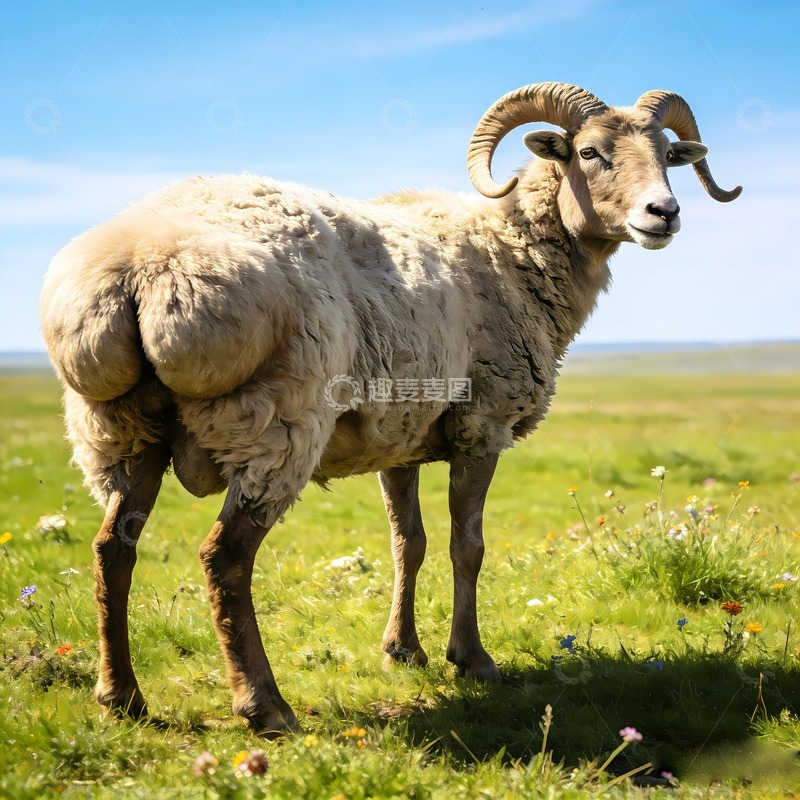 高清大图下载【趣麦麦图】新疆阿勒泰大尾羊