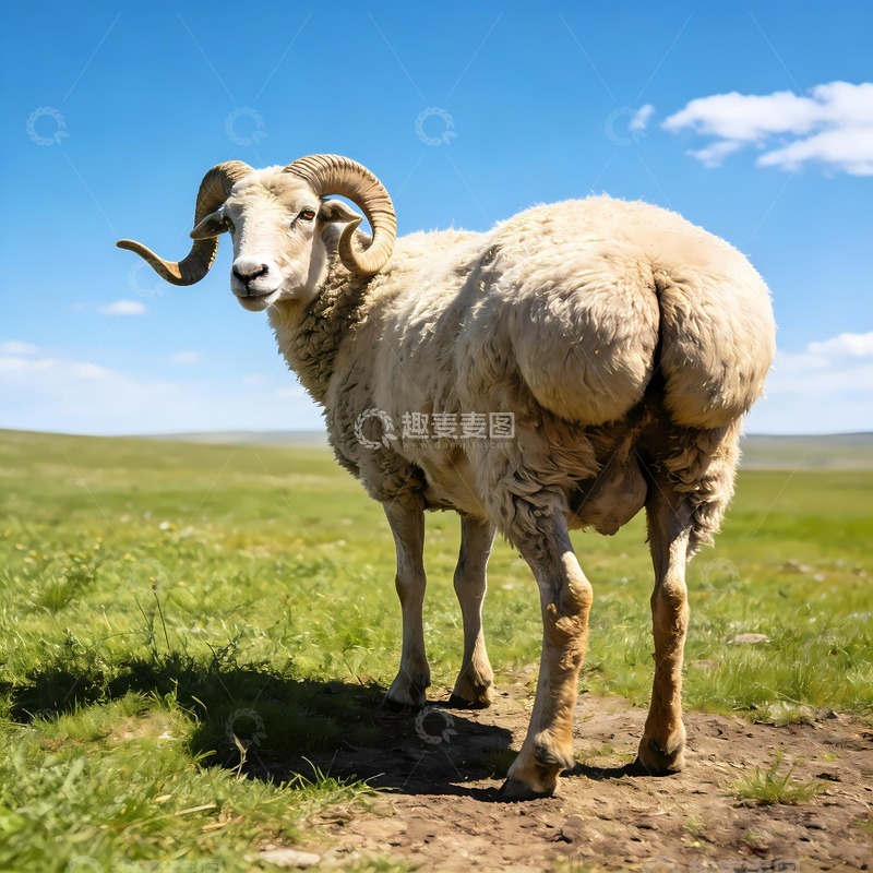 高清大图下载【趣麦麦图】阿勒泰大尾羊