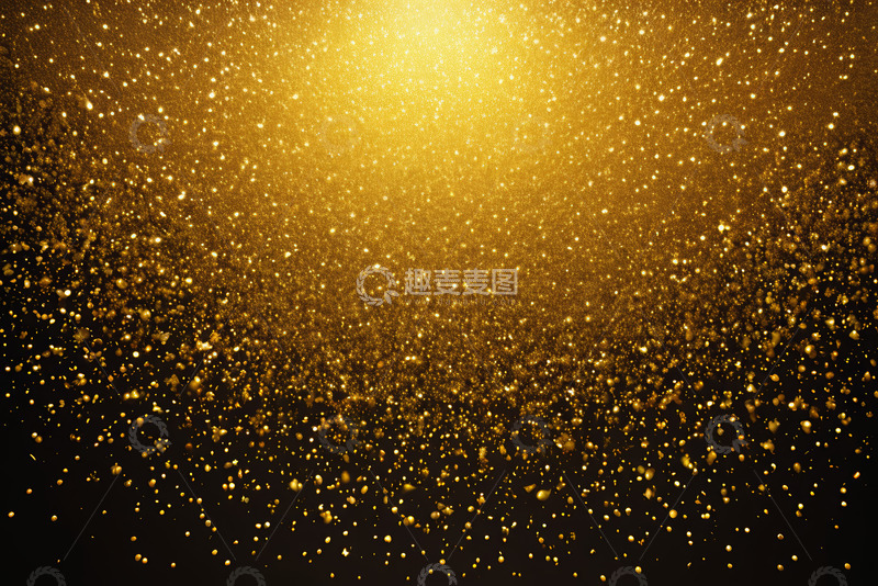 高清大图下载【趣麦麦图】金色粒子背景素材