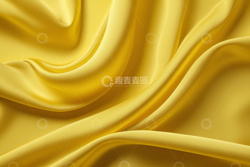 高清大图下载【趣麦麦图】金黄色丝绸织物纹理画面
