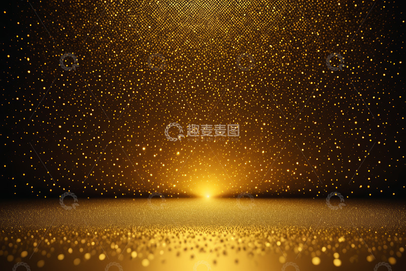 高清大图下载【趣麦麦图】金色粒子背景