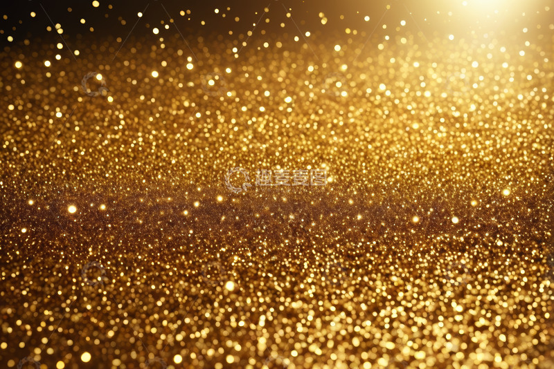 高清大图下载【趣麦麦图】金色闪光粒子背景素材