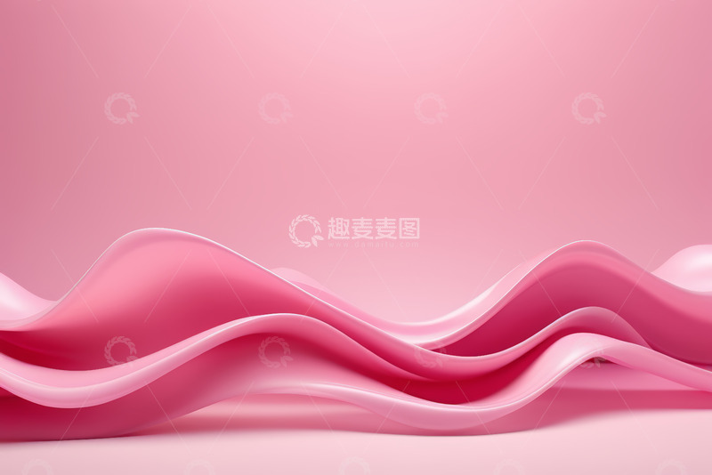 高清大图下载【趣麦麦图】粉色渐变波浪抽象背景