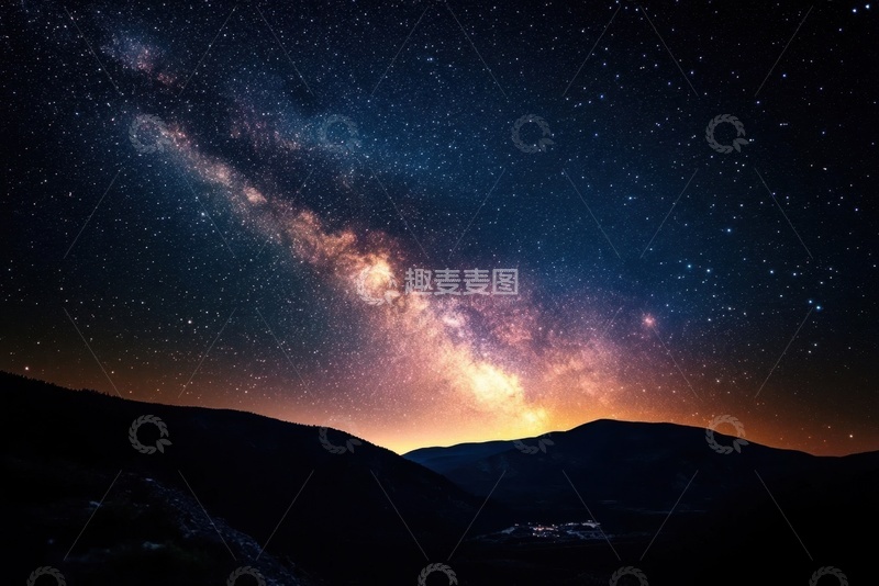 高清大图下载【趣麦麦图】夜晚星空星辰自然背景
