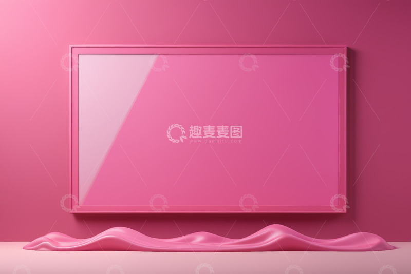 高清大图下载【趣麦麦图】粉色背景框架展示素材