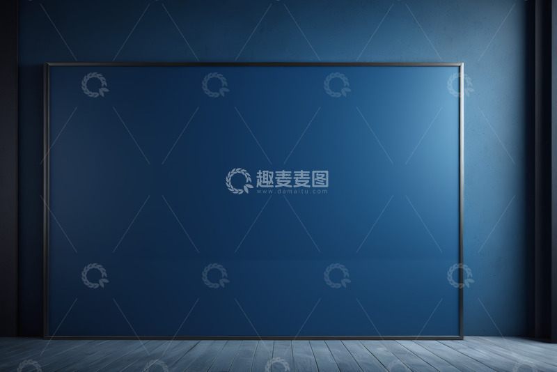 高清大图下载【趣麦麦图】室内蓝色背景墙面