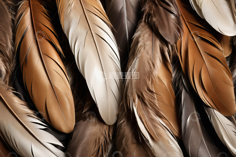 高清大图下载【趣麦麦图】多种颜色羽毛特写