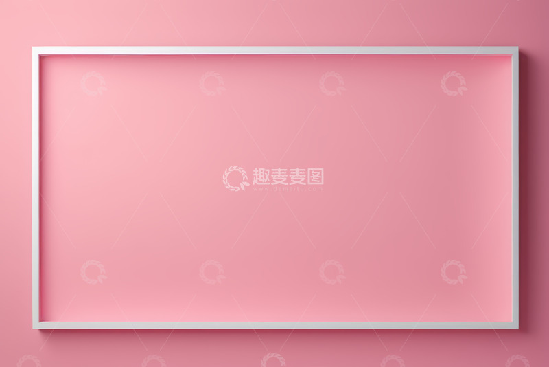 高清大图下载【趣麦麦图】粉色背景白色框架素材