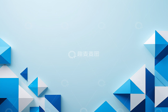 蓝色几何图形抽象背景素材